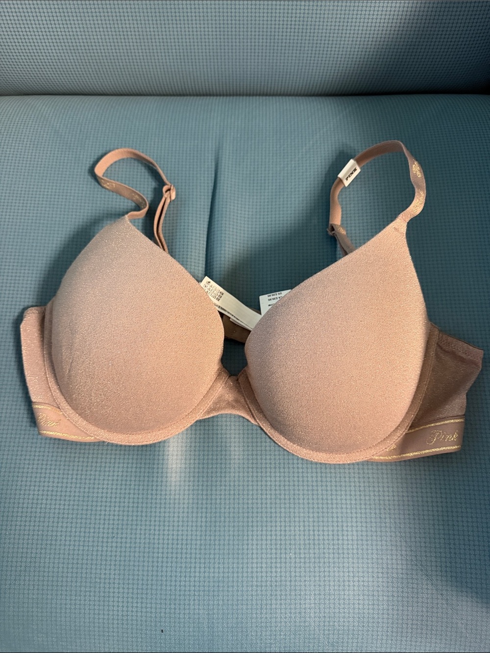 Pink Victoria's Secret by Victoria's Secret Shimmery Nude Push-Up Wear Every Bra